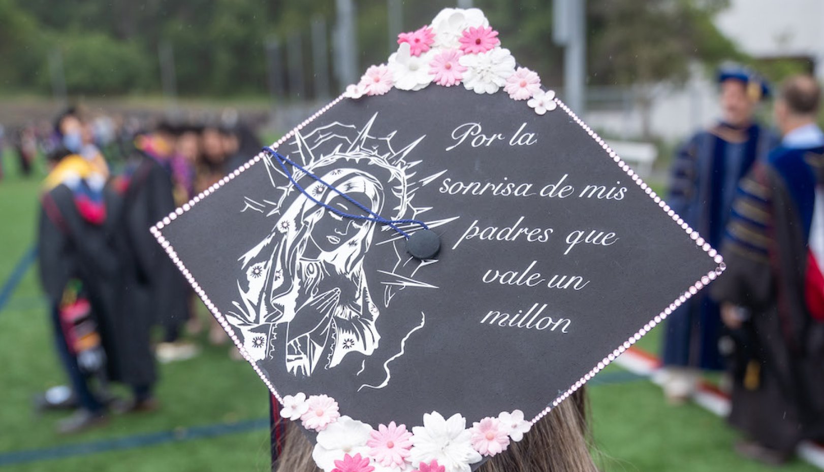 A mortarboard from 2024 Undergraduate Commencement