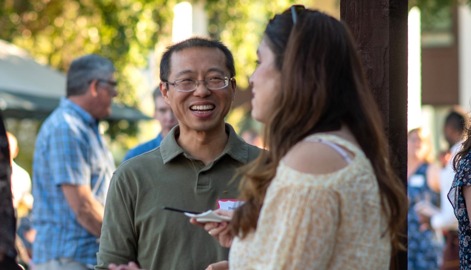 Colleagues and friends talking