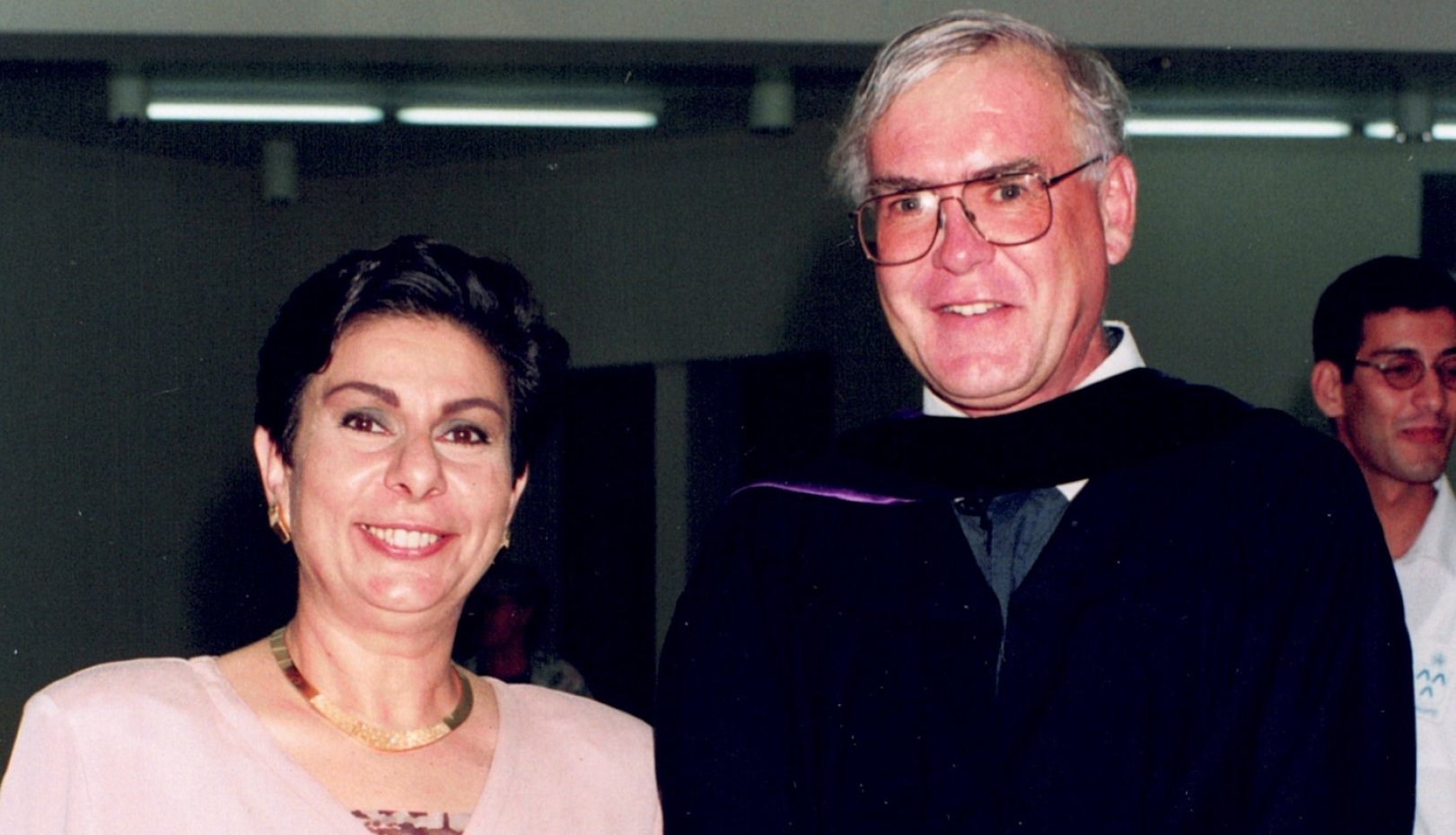 Br Ron with Hanan Ashrawi