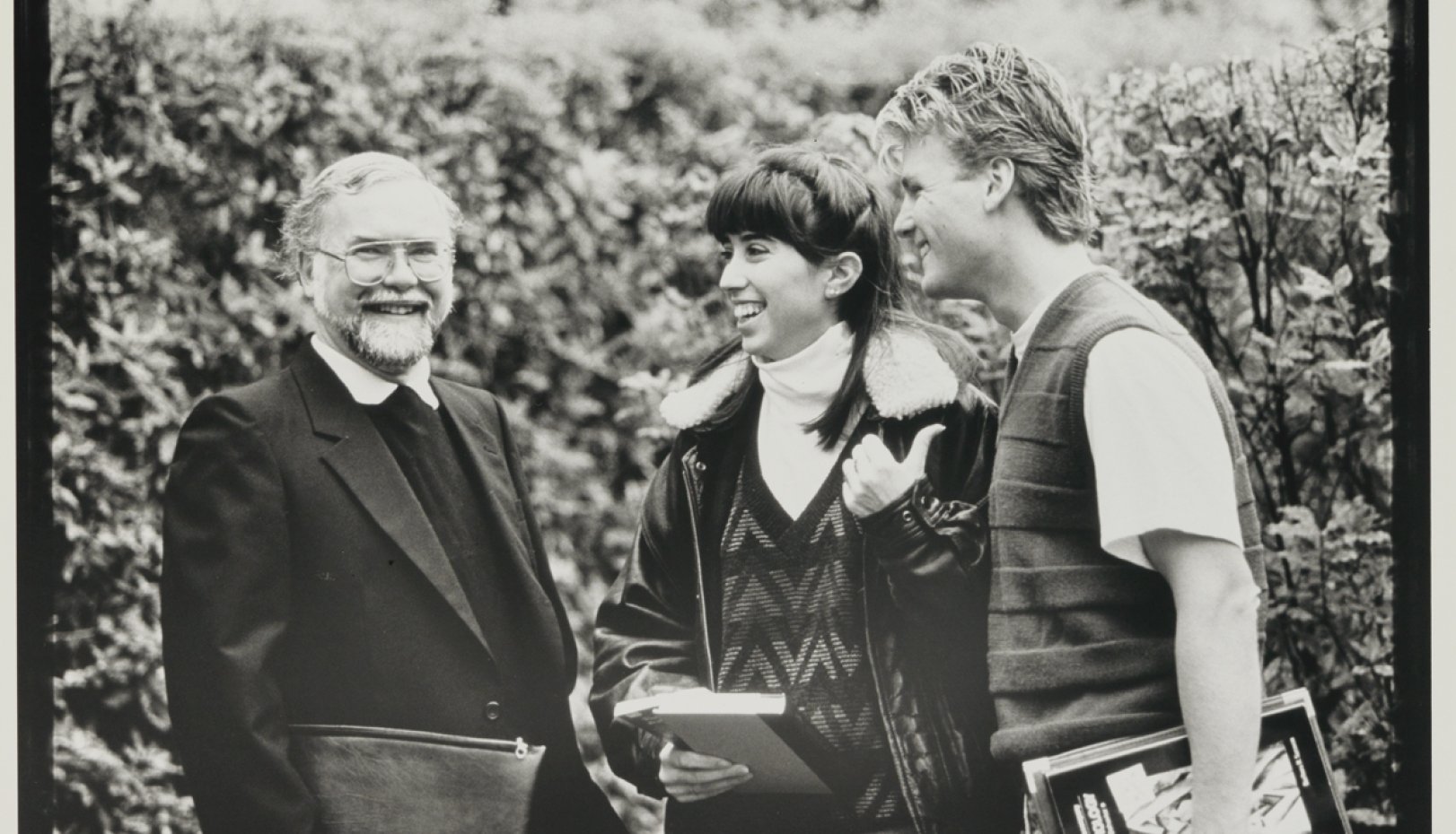 Br Ron and students in 1988