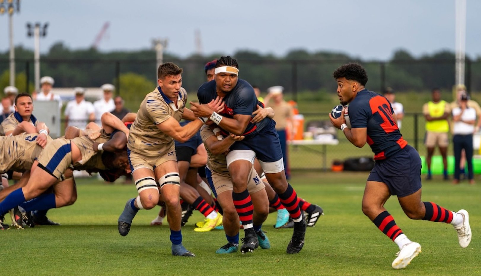 Gaels drive against Navy in the 2024 Rugby National Championship