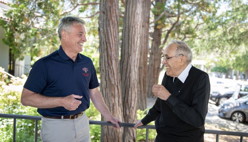 President Richard Plumb with Brother Bernie LoCoco, FSC