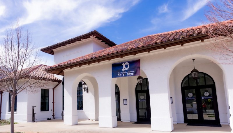 Front of Joseph L. Alioto Recreation Center with 10th anniversary banners in 2025