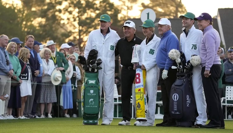 Honorary starters at the 2025 Masters, Gary Player, Jack Nicklaus, and Tom Watson