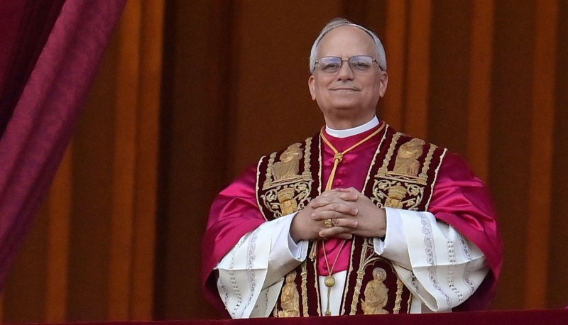 Pope Leo XIV on the balcony on May 9, 2025
