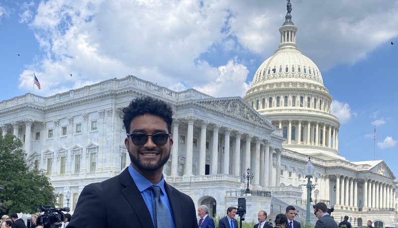 Dominic Fleming '25 in Washington, DC