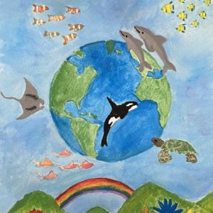 ROW Art Winner 2022 ; Yajima Yui, Grade 5 - Life On Earth