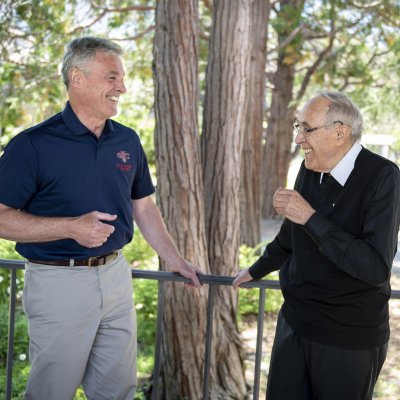 President Richard Plumb with Brother Bernie LoCoco, FSC