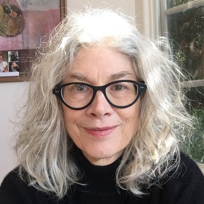 Writer Brenda Hillman with image of Saint Mary's campus in background