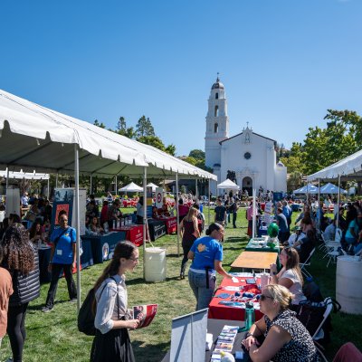 Wide Shot of Career Fair w/ Chapel