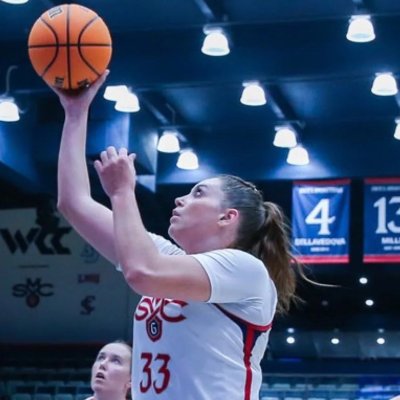 Two-part photo showing women's basketball player Ali Bamberger on the right and her father on the left