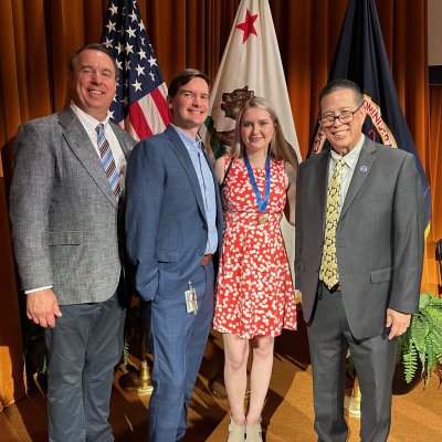 Emina Zanačić, second from right, at the NASA Ames Awards Ceremony