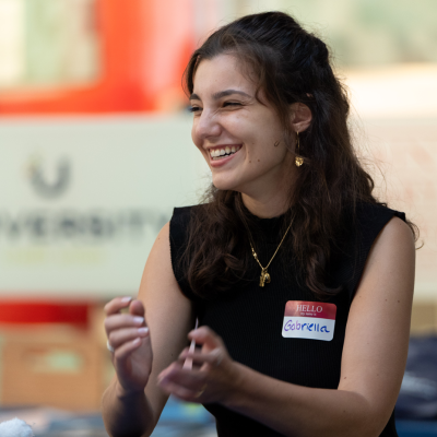 An alum at the 2024 Young Alumni Networking Event