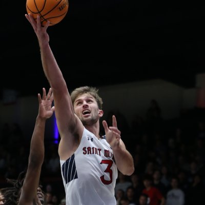 Men's Basketball player Augustus Marciulionis shoots against Chattanooga in November 2024