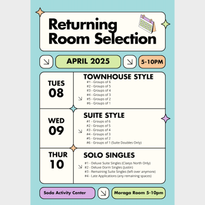 Returning Room Selection April 2025 - At a Glance Schedule v6