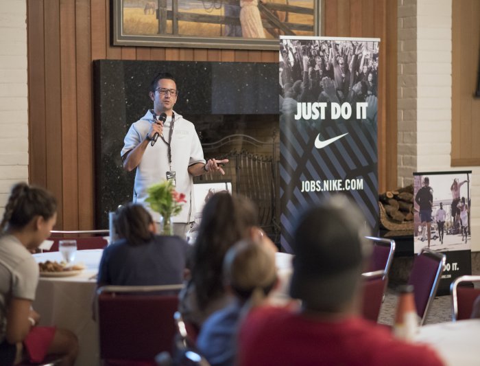 Photo of Nike rep presenting