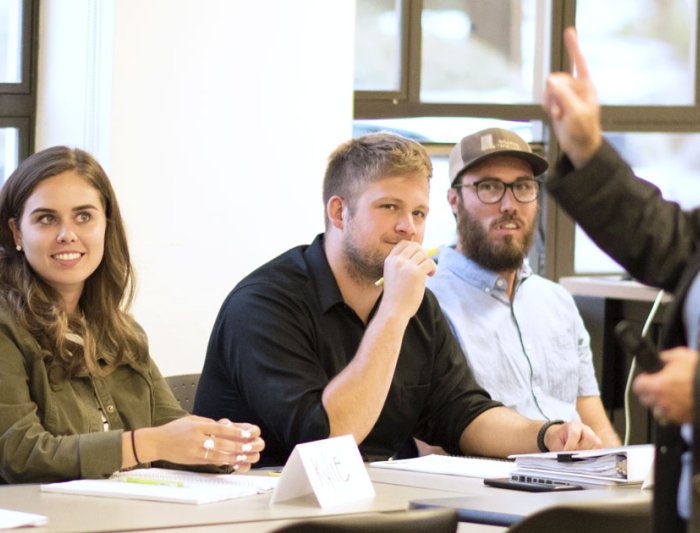 MS Finance students engaging in the classroom