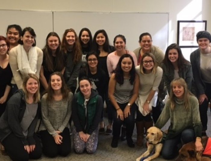 group photo inside classroom