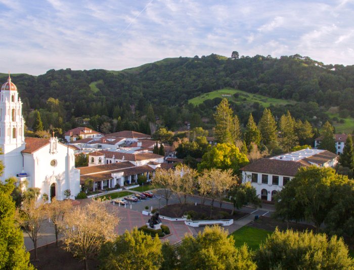 aerial photo of saint mary's college