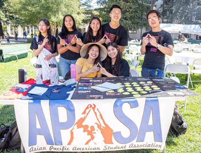 APSA Saint Mary's Students at a booth