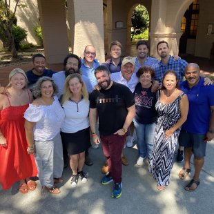 Members of the Alumni Board of Directors at a planning retreat in August 2023.