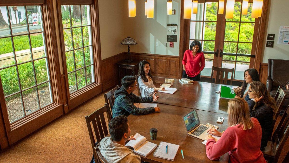 Students listen during class
