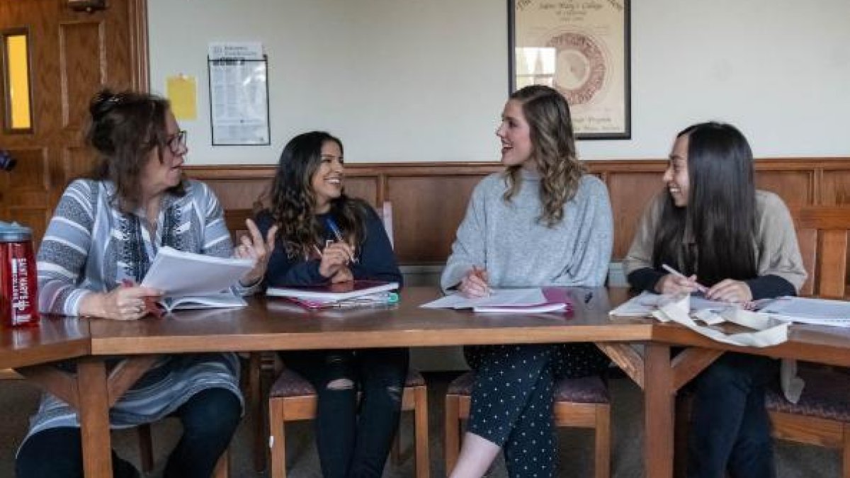 MFA in Creative Writing students discussing