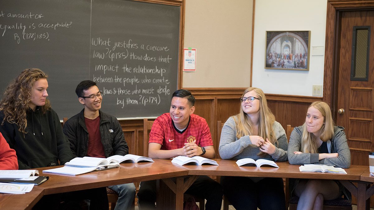 Students in a seminar class