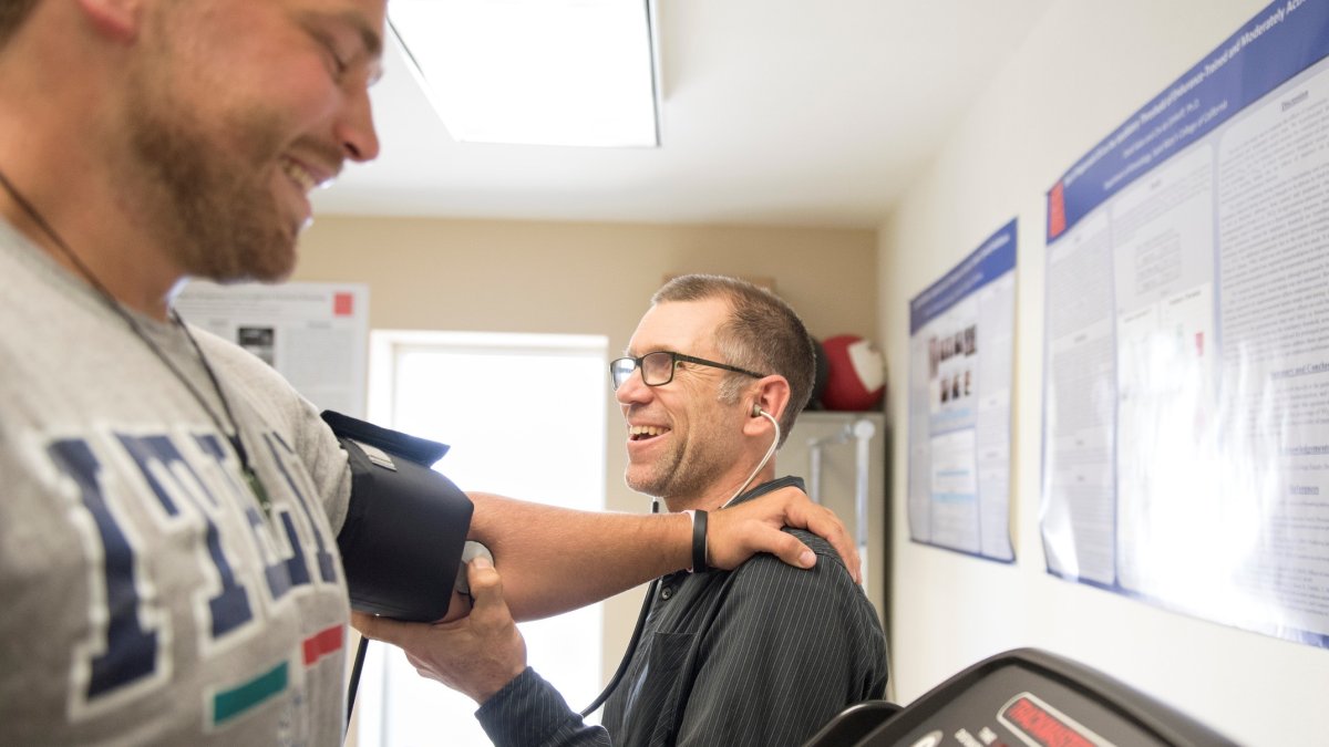 Grad Kinesiology Director Derek Marks during the FitX events.