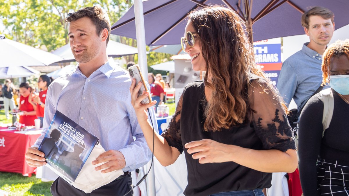 Saint Mary's Business Analytics Degree Students at Career Fair