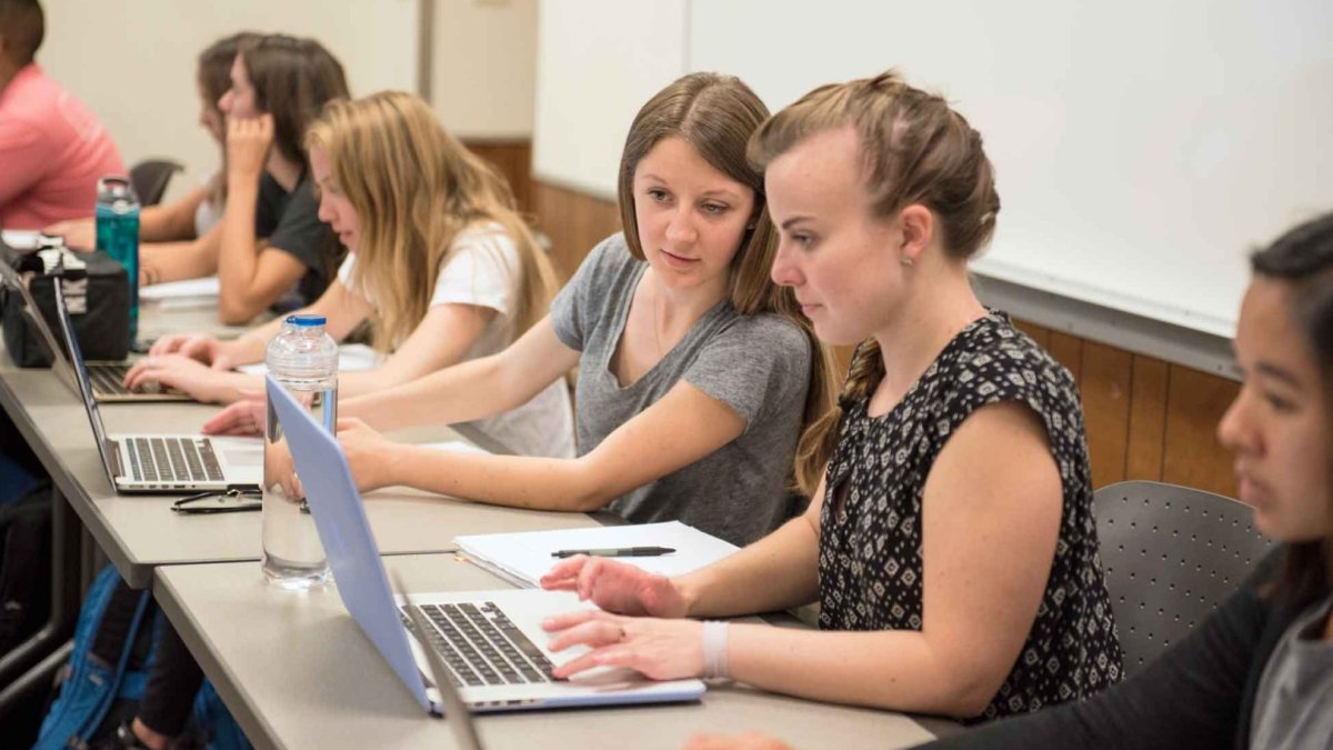 Tech image with students