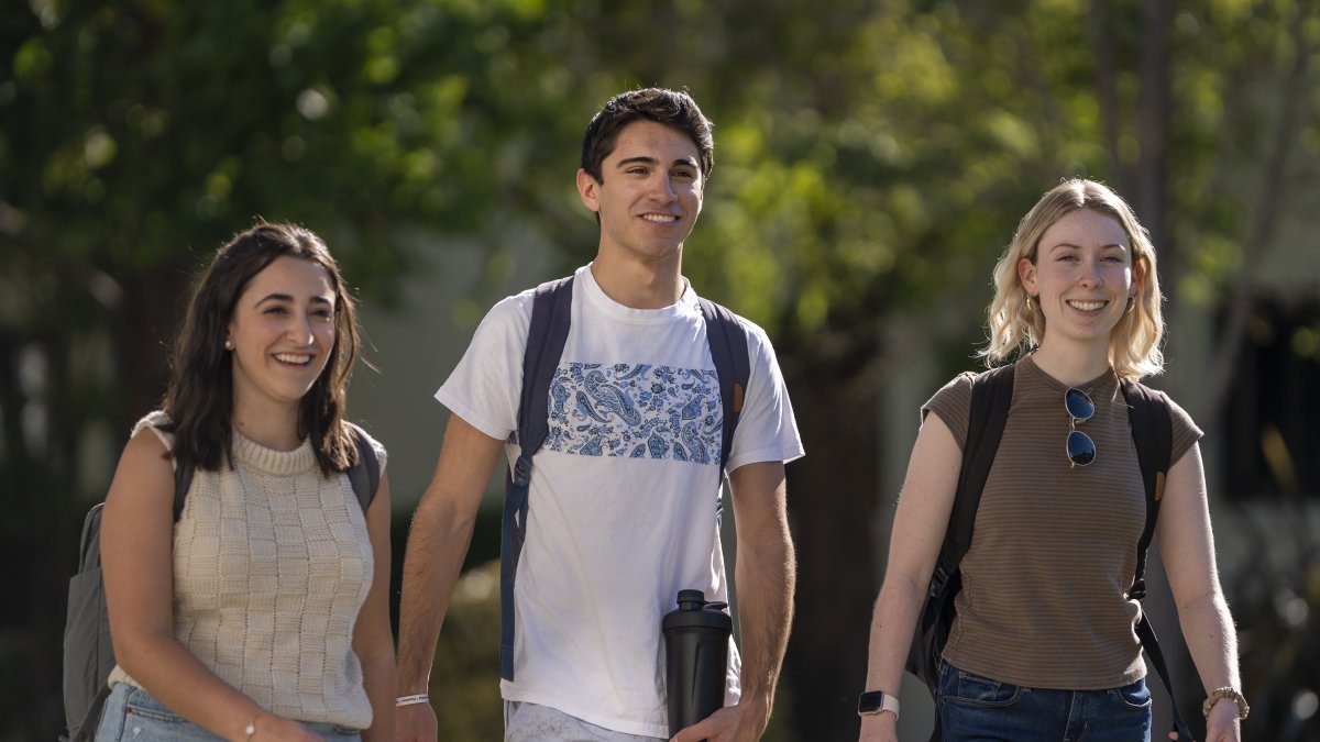 Saint Mary's Students Walking Campus