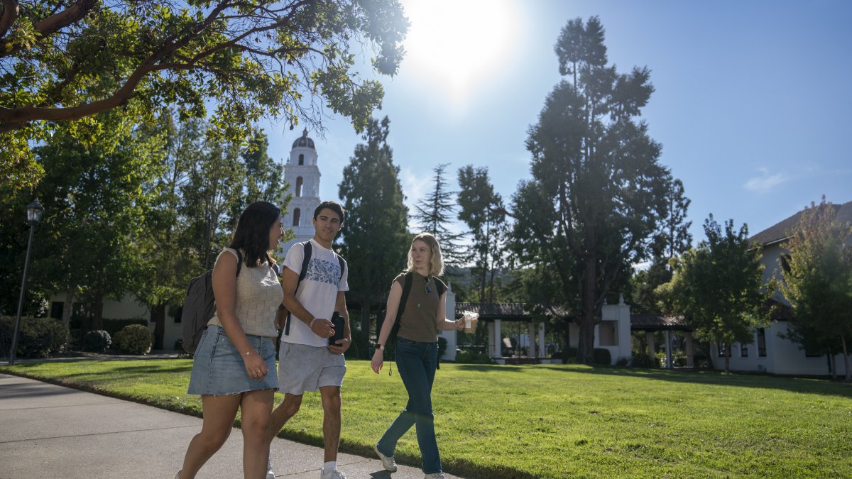 Saint Mary's Students Walking Campus