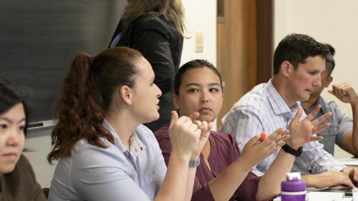 Saint Mary's Finance Minor Students in Classroom