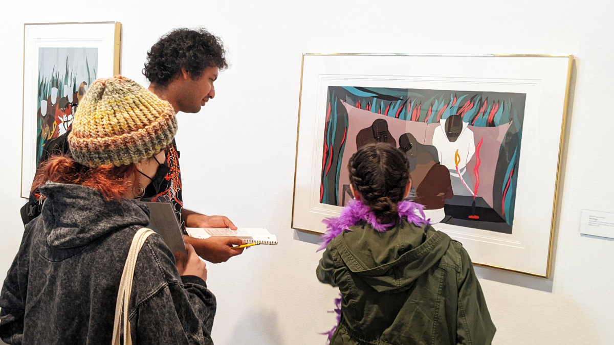 Students in the museum of art