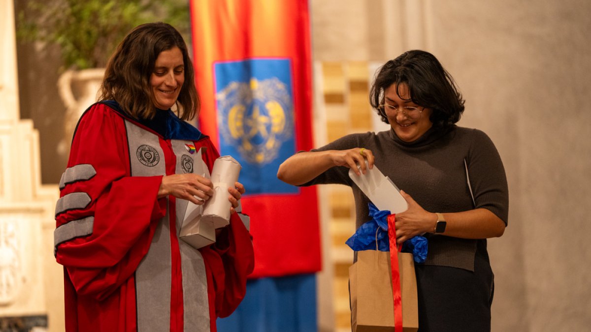 Lasallian Award Winners in a chapel