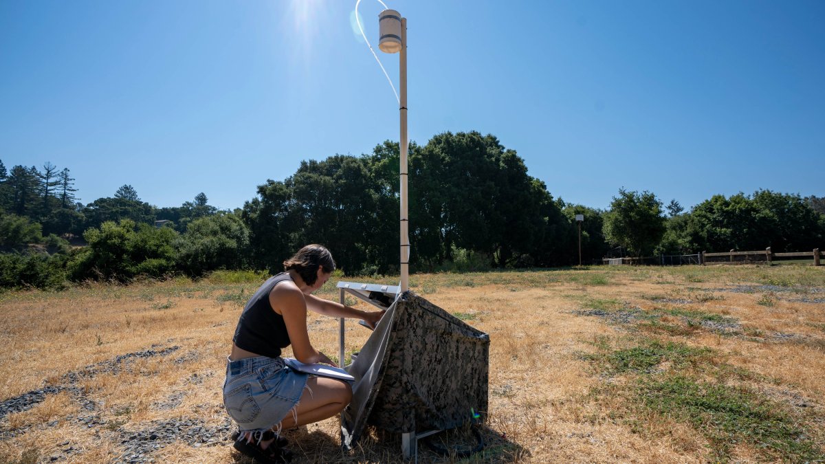SRP student measuring air quality