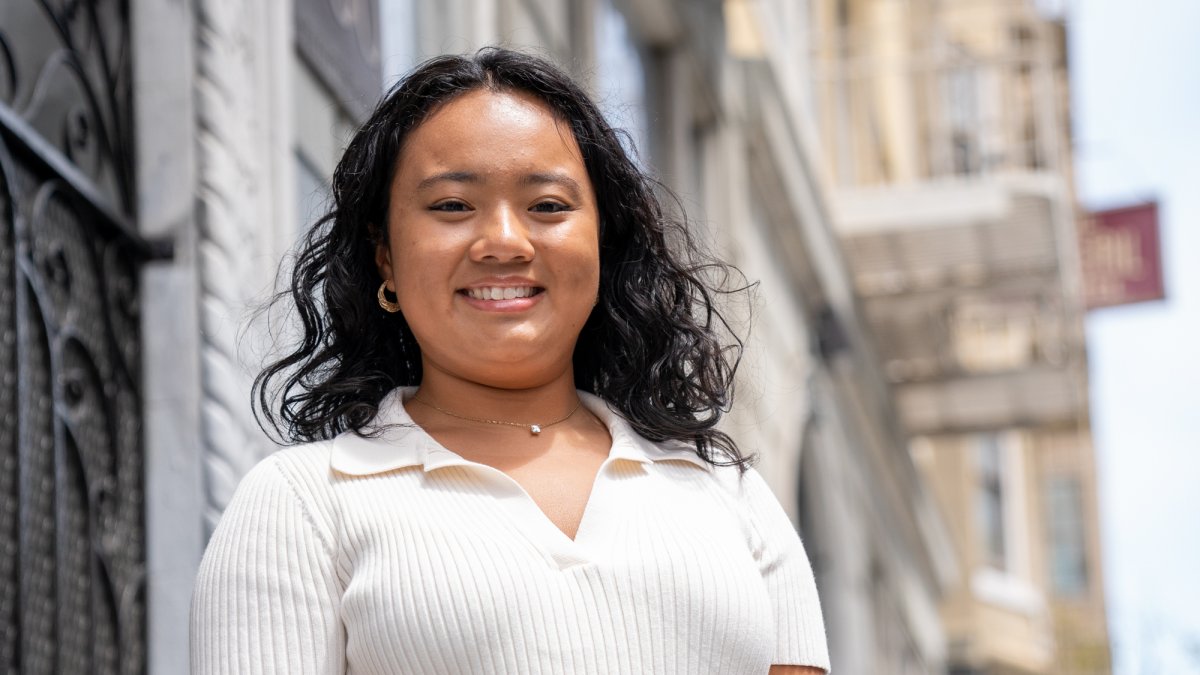 Kiana Paredes '27 in downtown San Francisco