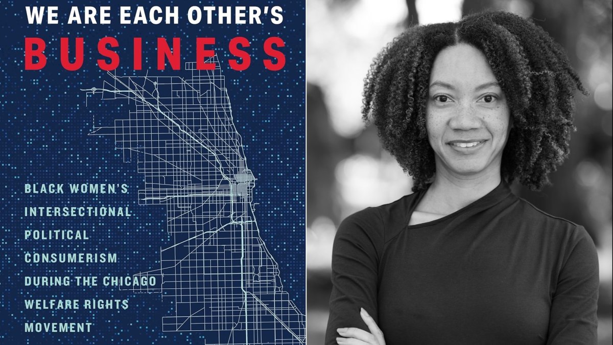 The Cover of "We Are Each Other's Business" and an image of Nicole Brown