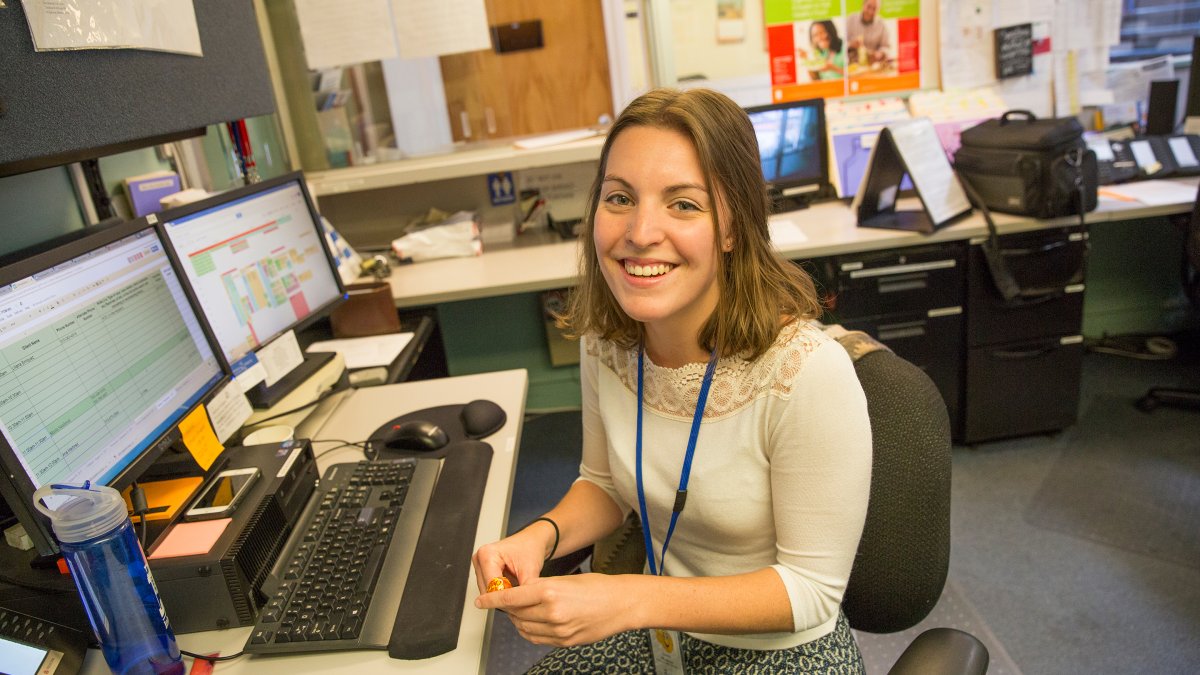 Student at a computer